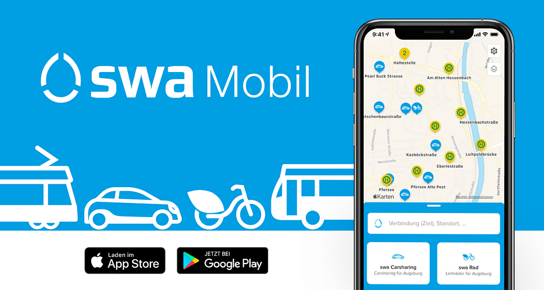 swa Mobil – Die neue Mobilitäts-App der Stadtwerke Augsburg